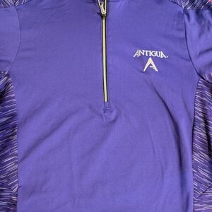 Antigua Kids Purple Quarter-Zip Top
